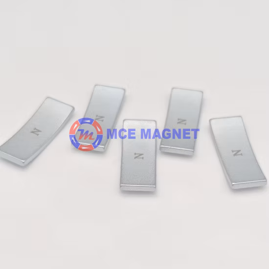 High Quality Rare Earth Permanent Strong Magnetic Material Customized Sintered Neodimio Neodymium NdFeB Arc Magnet Manufacturer for Gearless Elevator Motor